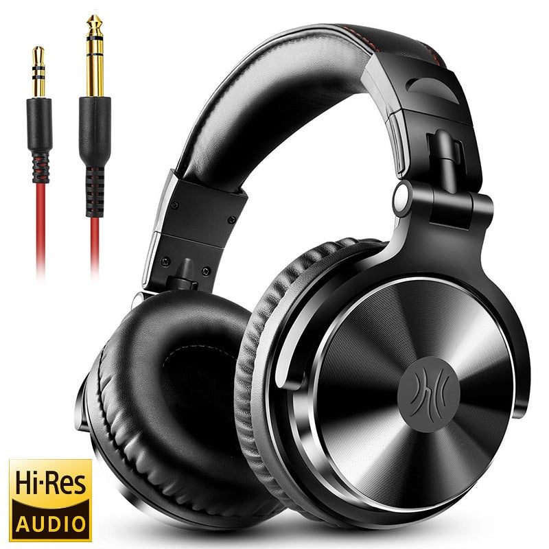 Oneodio Wired Headset Professional Studio Pro DJ Headphones With Mic Dual-Duty Cable HiFi Monitor Music Headset For Phone PC