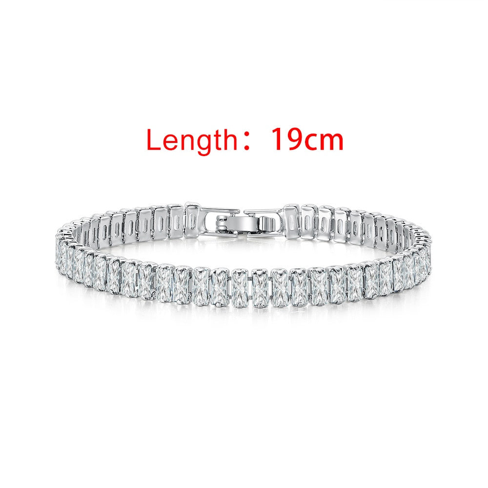 Iced Out Zircon Tennis Bracelet For Women Luxury Crystal Bracelets Men&#39;s Hand Chain Hippie Trendy Accessories Jewelry Gifts H167