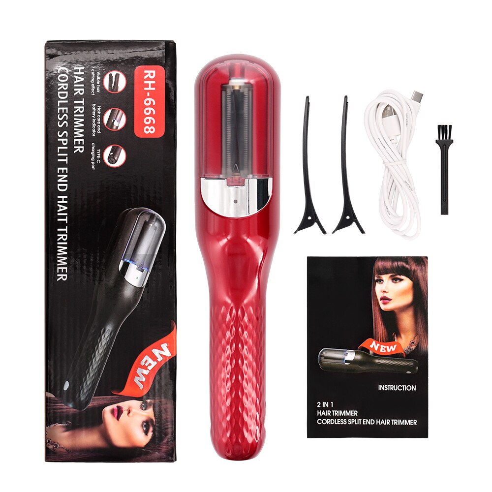 Hair Ends Trimmer 3 Automatic End Remover Damaged Hair Repair Hair Care Treatment Cordless Hair End Cutting Machine