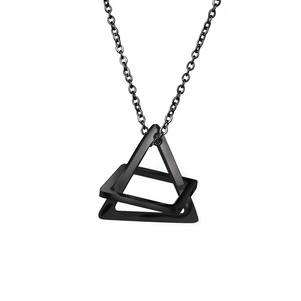 Hot Fashion Geometric Men Pendant Necklace Classic 316L Stainless Steel Chain Necklace For Man Male Punk Jewelry Party Gift