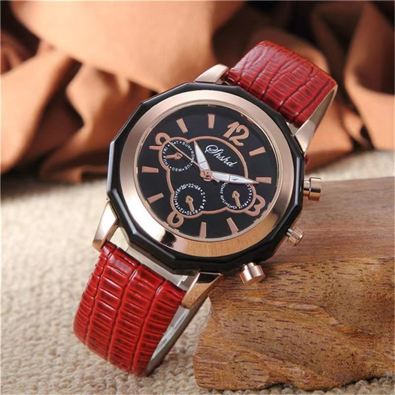 WOKAI high quality Chinese wind Jinlong Geely men's belt quartz watch Men's business sports students waterproof luminous clock