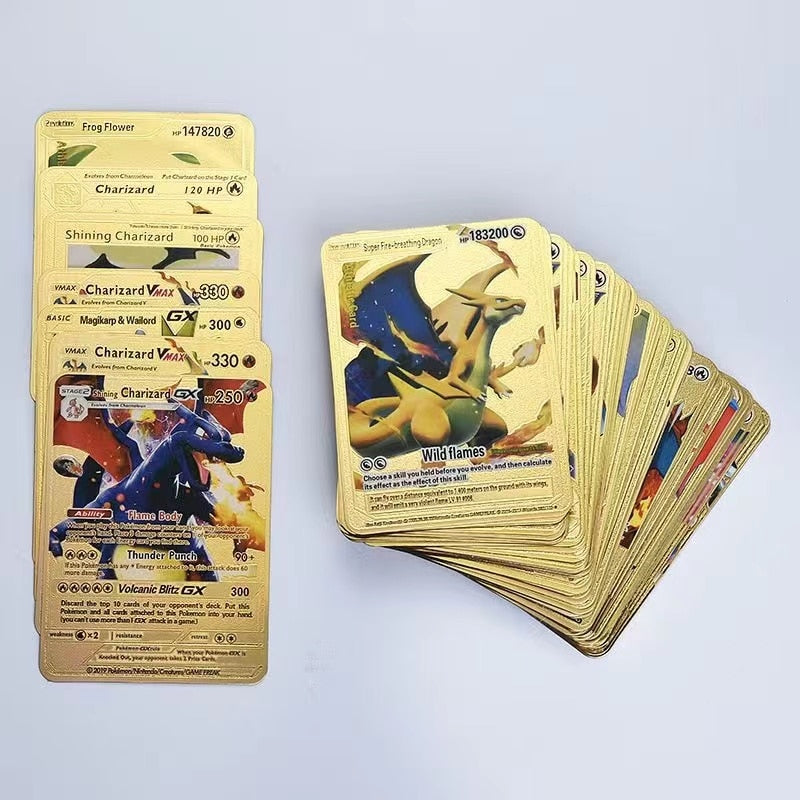 2022 25-54 Pokemon Cards GX  V Card PIKACHU Charizard Golden Vmax Card  Kids Game Collection Cards Christmas Gift