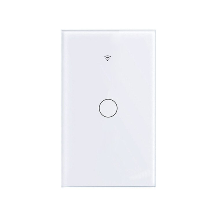 Tuya WiFi US Smart Light Switch 120 Type Wall Touch Panel Without Neutral Single Fire Work with Alexa Google Home 1/2/3 Gang