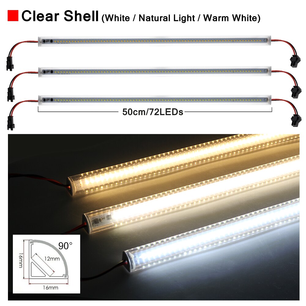 220V LED Cabinet Light V-Type Wall Corner Tube Lamp White Natural/Warm White LED Bar Wardrobe Kitchen Lighting with Switch