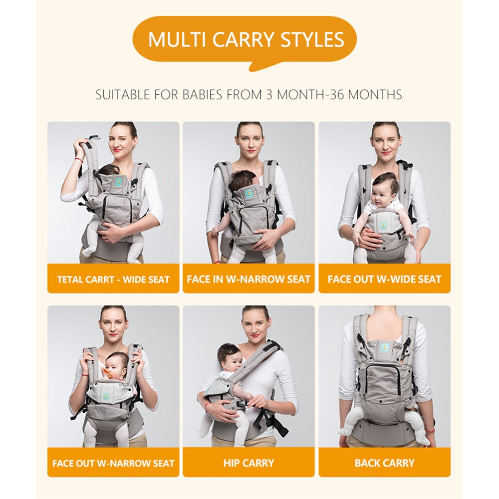 Kangarouse Full Season cotton ergonomic baby carrier baby sling for newborn to 36 month KG-200