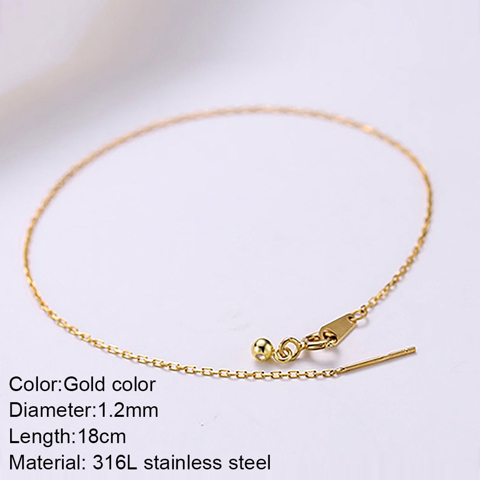 316L Stainless steel Pin type universal perforation chain Family Multiple Birthstone bracelet women Gift  wholesale dropshipping