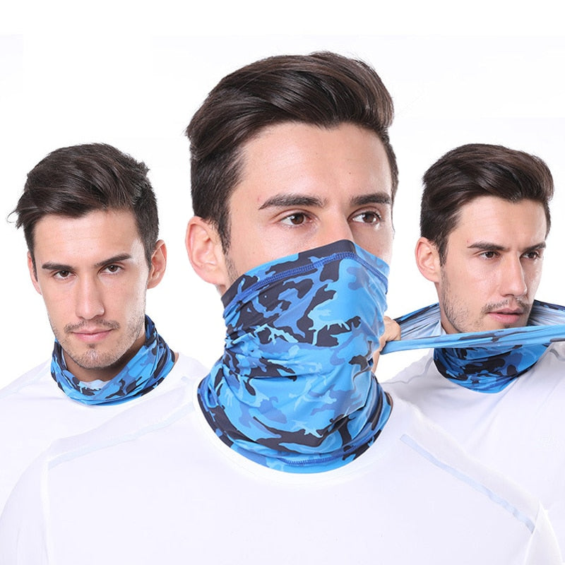 Outdoor UV Protection bandana Scarf Neck Warmer Multifunctional Fishing Hiking Cycling Face Head Wrap Cover Bandana Headband Cap