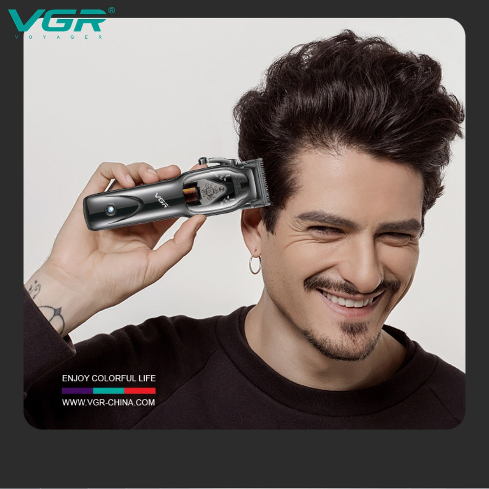 VGR Hair Clipper Professional Hair Trimmer Cordless Haircut Machine Adjustable Hair Cutting Machine Barber Clipper for Men V-653