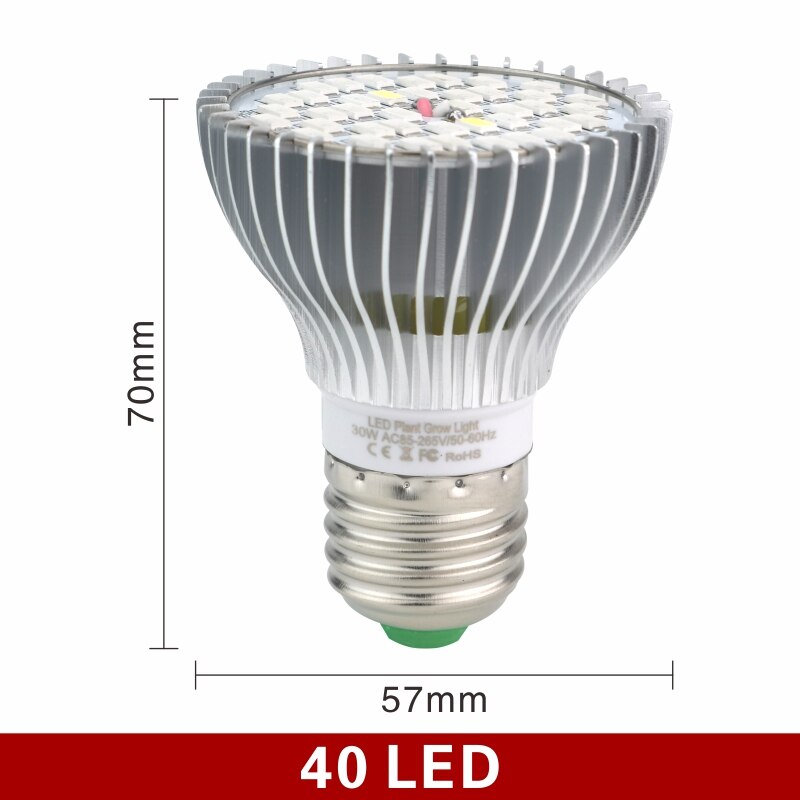 LED Grow Light Full Spectrum E27 UV IR LED Growing Bulb for Indoor Hydroponics Plant Light AC85-265V 110V 220V Led Grow Lamp