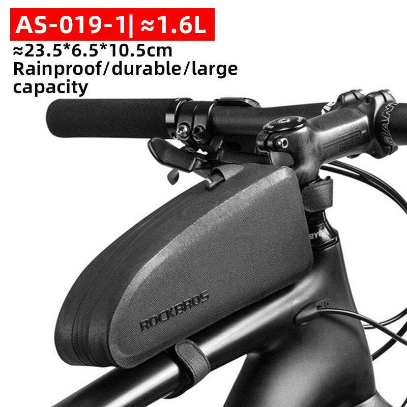 ROCKBROS Cycling Bike Bicycle Top Front Tube Bag Waterproof Frame Bag Big Capacity MTB Bicycle Pannier Case Bike Accessories