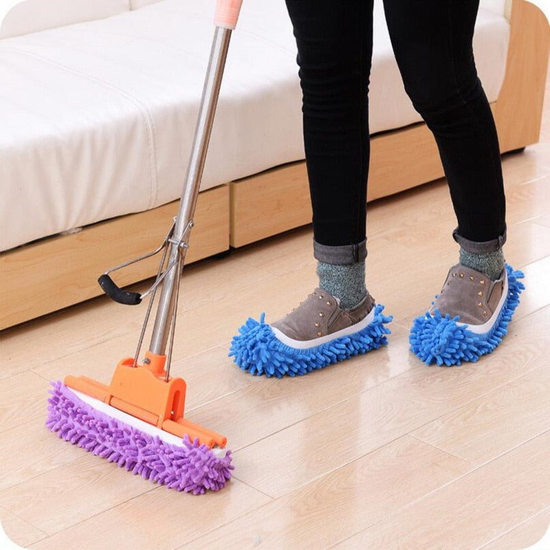 1PC Multifunction Floor Dust Cleaning Slippers Shoes Lazy Mopping Shoes Home Bathroom Floor Cleaning Micro Fiber Cleaning Shoes