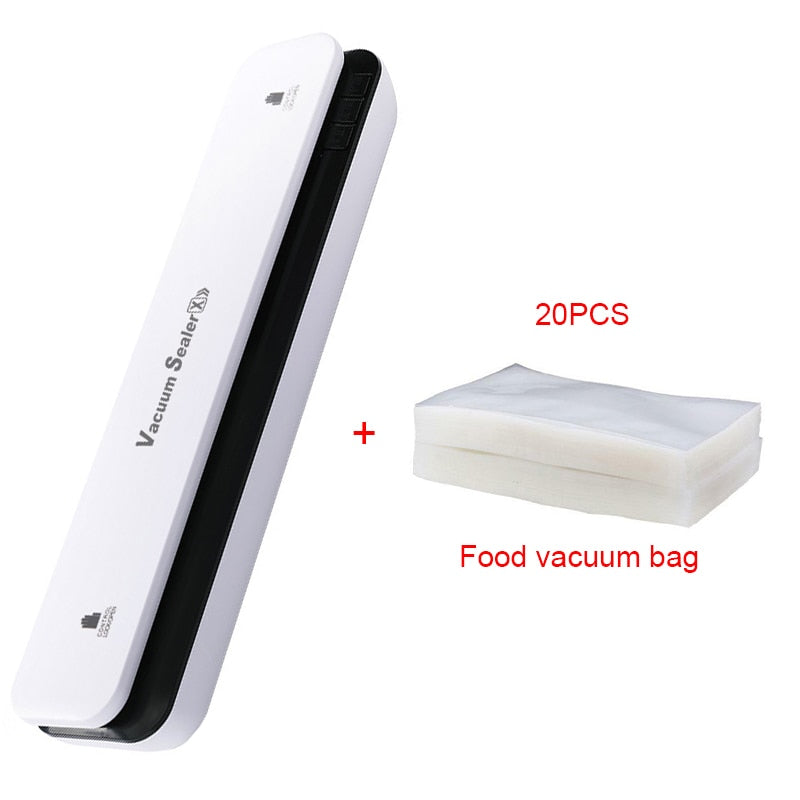 Dry Wet Vacuum Sealer Machine 110V 220V Automatic Household Kitchen Electric Food Vacuum Plastic Packaging Sealers Includ 20 bag