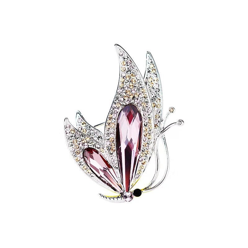 New 2021 Factory Direct Korean-Style Elegant Crystal All-match Brooch Gift Fashion Alloy Accessory Women&#39;s Corsage