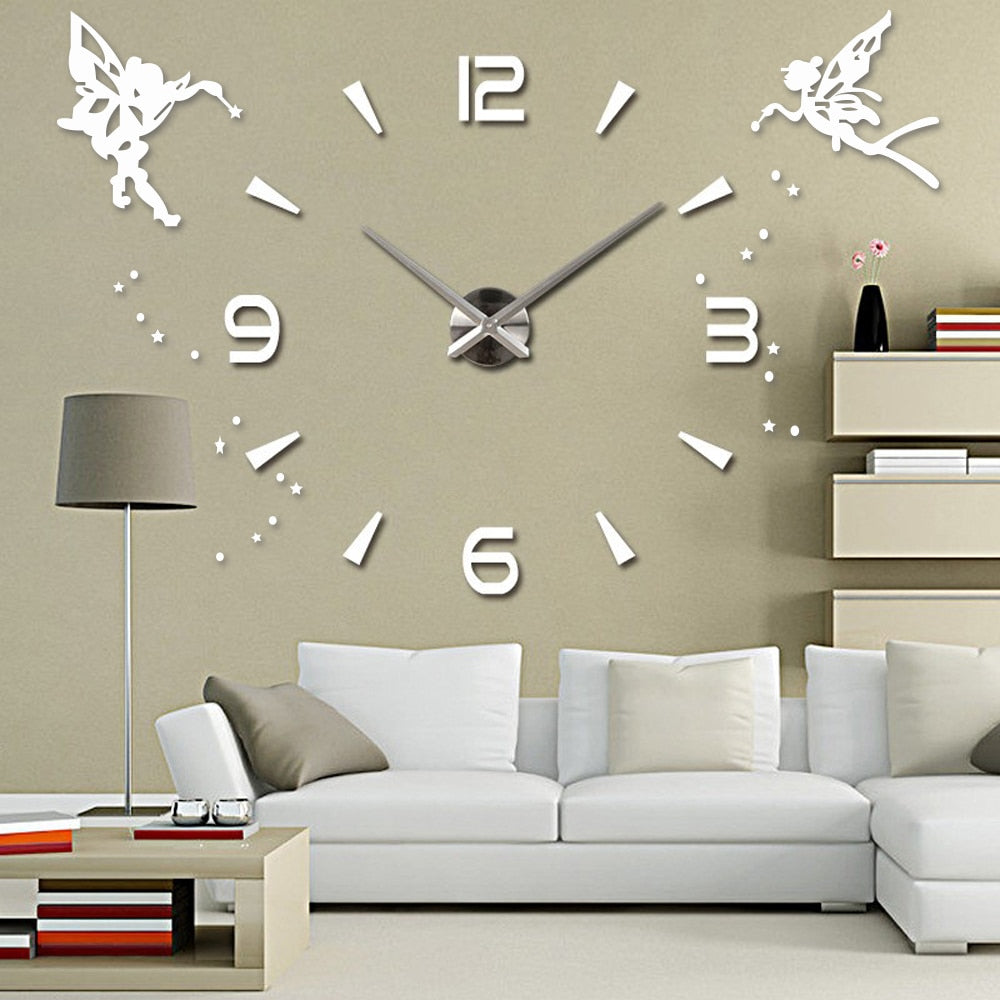 Oversized Wall Clocks Home Letter Decor Decorative Kitchen Clocks Acrylic Mirror Stickers Large Wall Clock Quartz 3D.