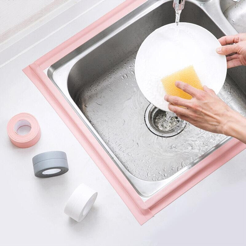 Kitchen Bathroom Waterproof Mildew Proof Tape Cooktop Edge Sealing Strip Wallpaper Self Adhesive Toilet Slot Corner Line Sticker