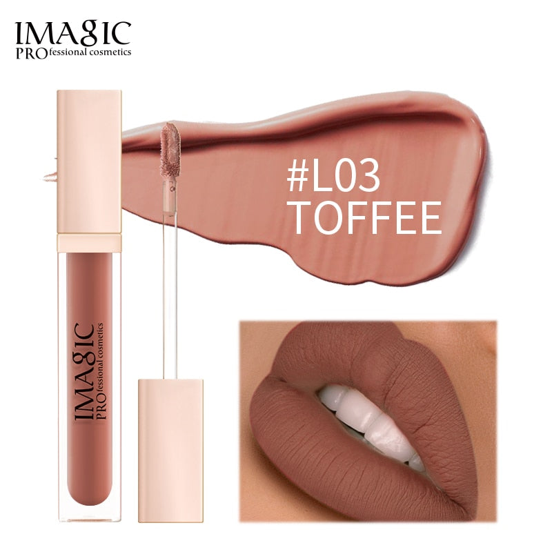 IMAGIC new waterproof and moisturizing lip gloss velvet matte lasting lip gloss ladies cosmetics 20 colors