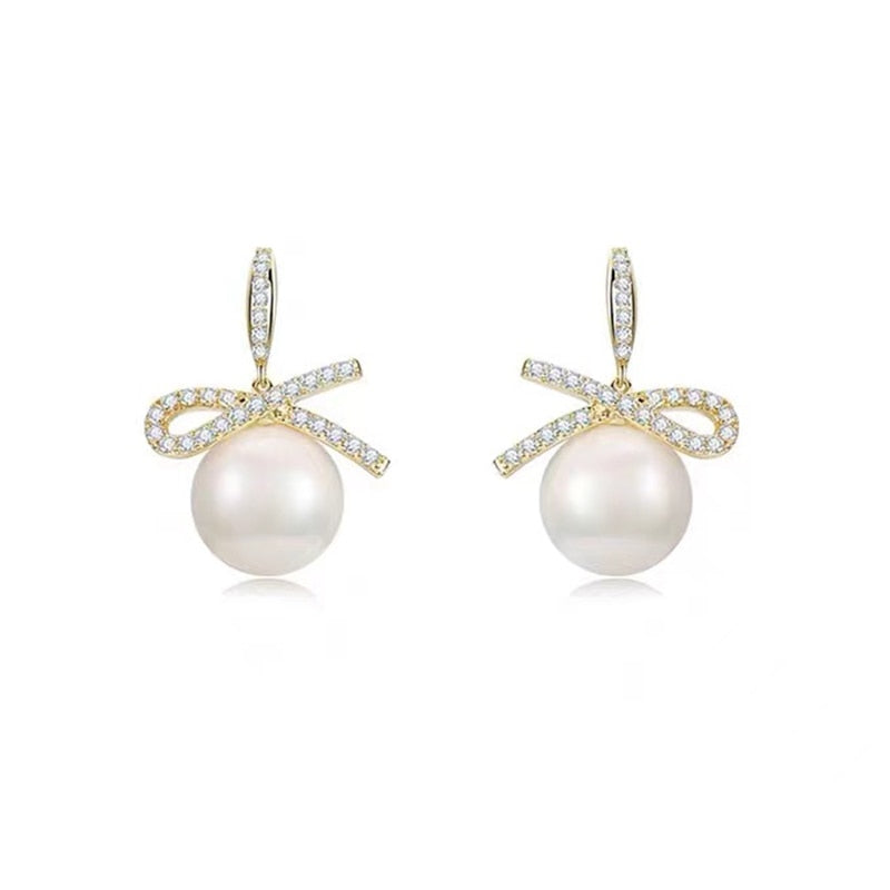 Noble lady elegant pearl earrings female personality fashion earrings party evening dress sexy crystal earrings earrings