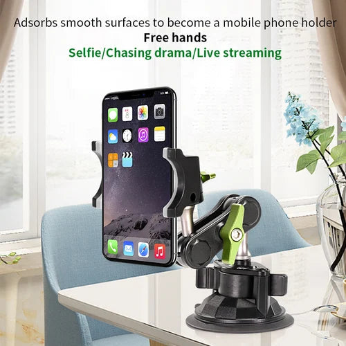 Mobile Phone Holder For Car Shooting Camera Navigation Universal Ball Head Arm Rotary Selfile Suction Cup Bracket For Outdoor Tr