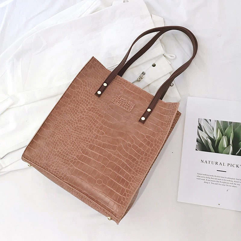 Fashion Crocodile Pattern Women Handbag Leather Ladies Hand Bags Luxury Handbags Women Bags Designer shoulder bag for women