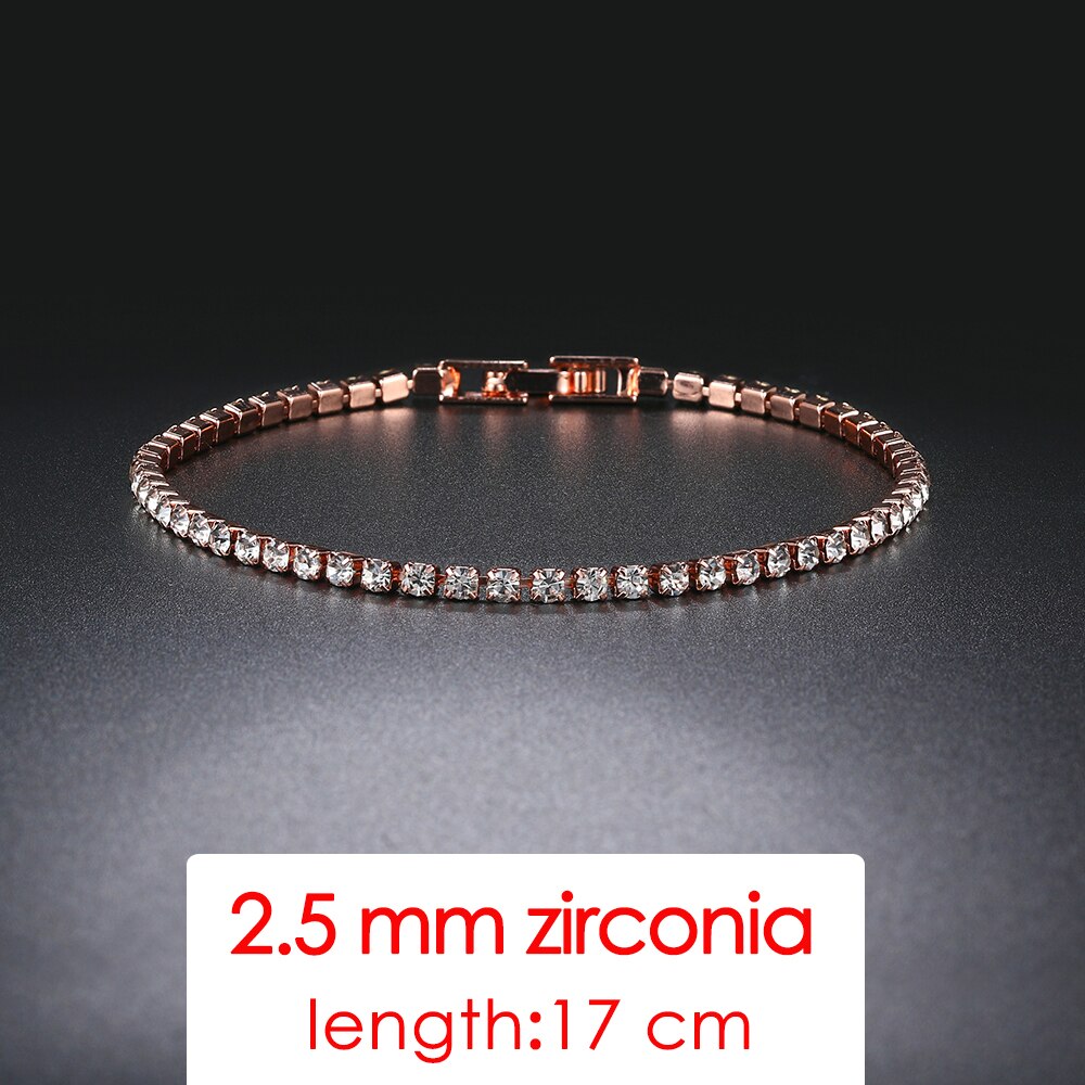 ZHOUYANG Tennis Bracelets For Women Simple Luxury Round Crystal Gold Color Bangle Chain Wedding Girl Gift Wholesale Jewelry H074