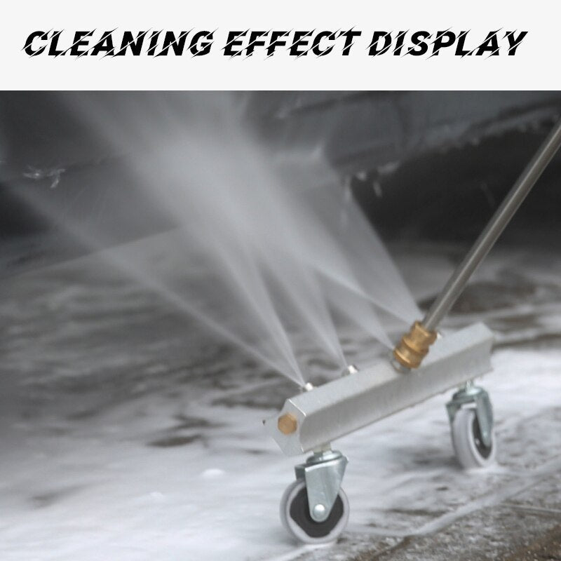 1/4 Inch Car Chassis Cleaning 4Nozzles Road Cleaner Washer with High Pressure Car Washer Floor Washer Water Gun Water Broom Tool