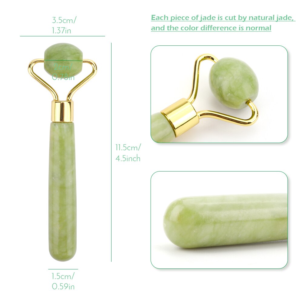 Natural Jade Facial Roller Eyes Massage Roller Face-lift Massager for Face Body Roller Anti-wrinkle Anti-aging Skin Care Tool