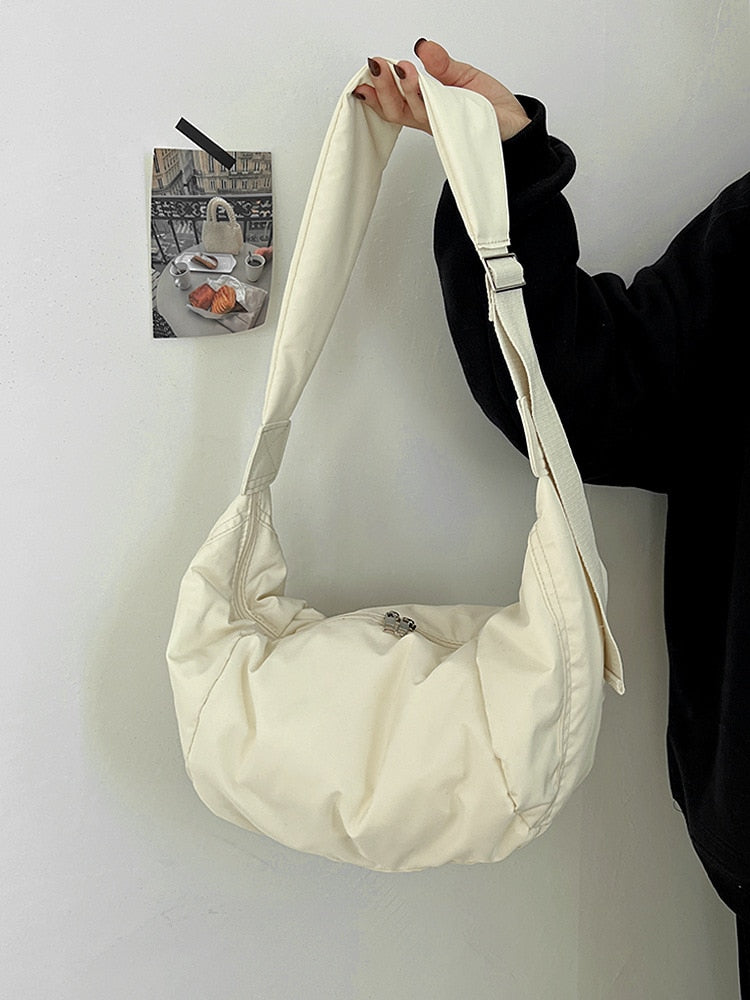 Fashion Hobo Bags Women Large-Capacity Crossbody Dumpling Bag Down Cotton Casual Simple And Versatile Shoulder Bag