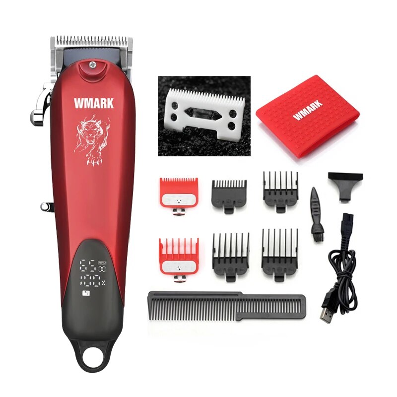 WMARK NG-103Plus NG-103B Professional Cordless Hair Clippers Hair Cutter Hair Cutting Machine Hair Trimmer 6500 rpm