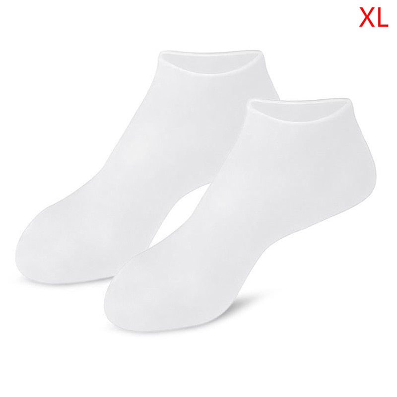 1Pair Feet Care Socks Spa Home Use New Silicone Moisturizing Gel Heel Socks Cracked Foot Skin Care Protectors Anti Cracking