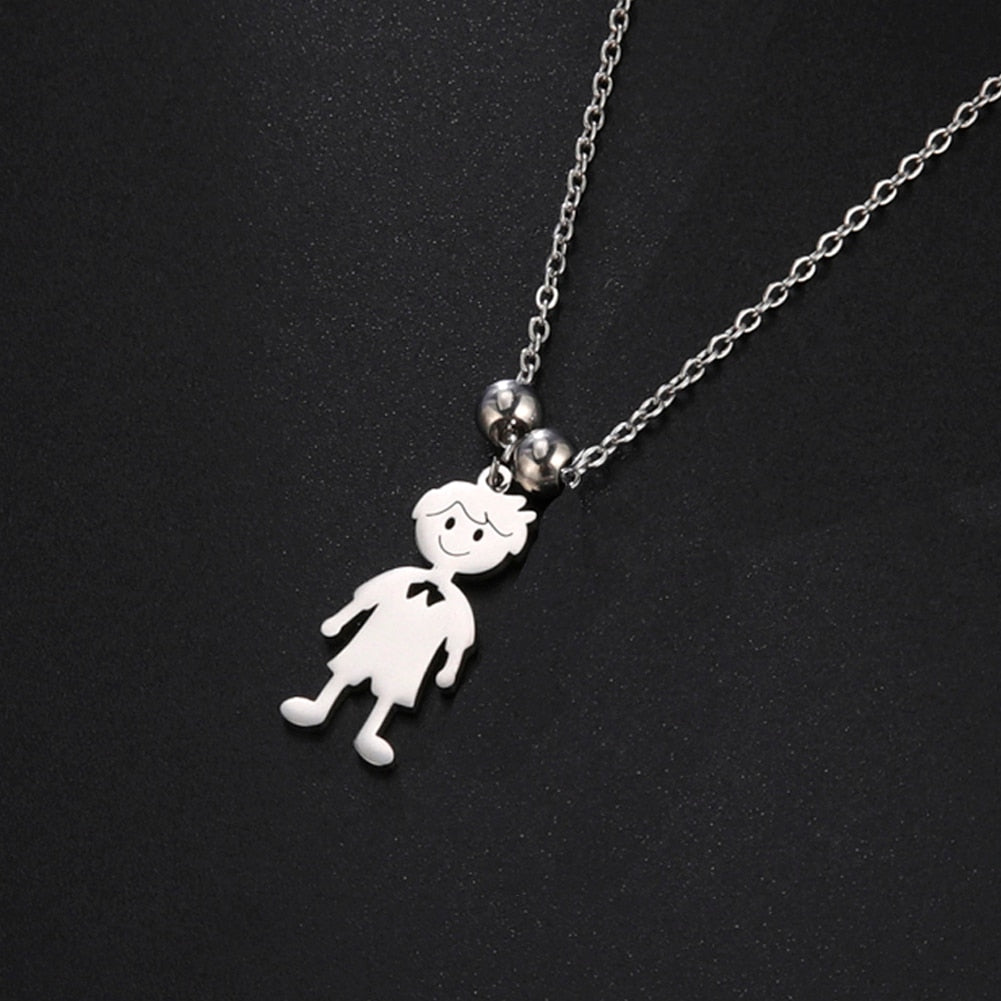 Personalized Necklace Child Kid Mother Mom Custom Product Name Chain Family Boy Girl Gift For Women Man Stainless Steel Jewelry