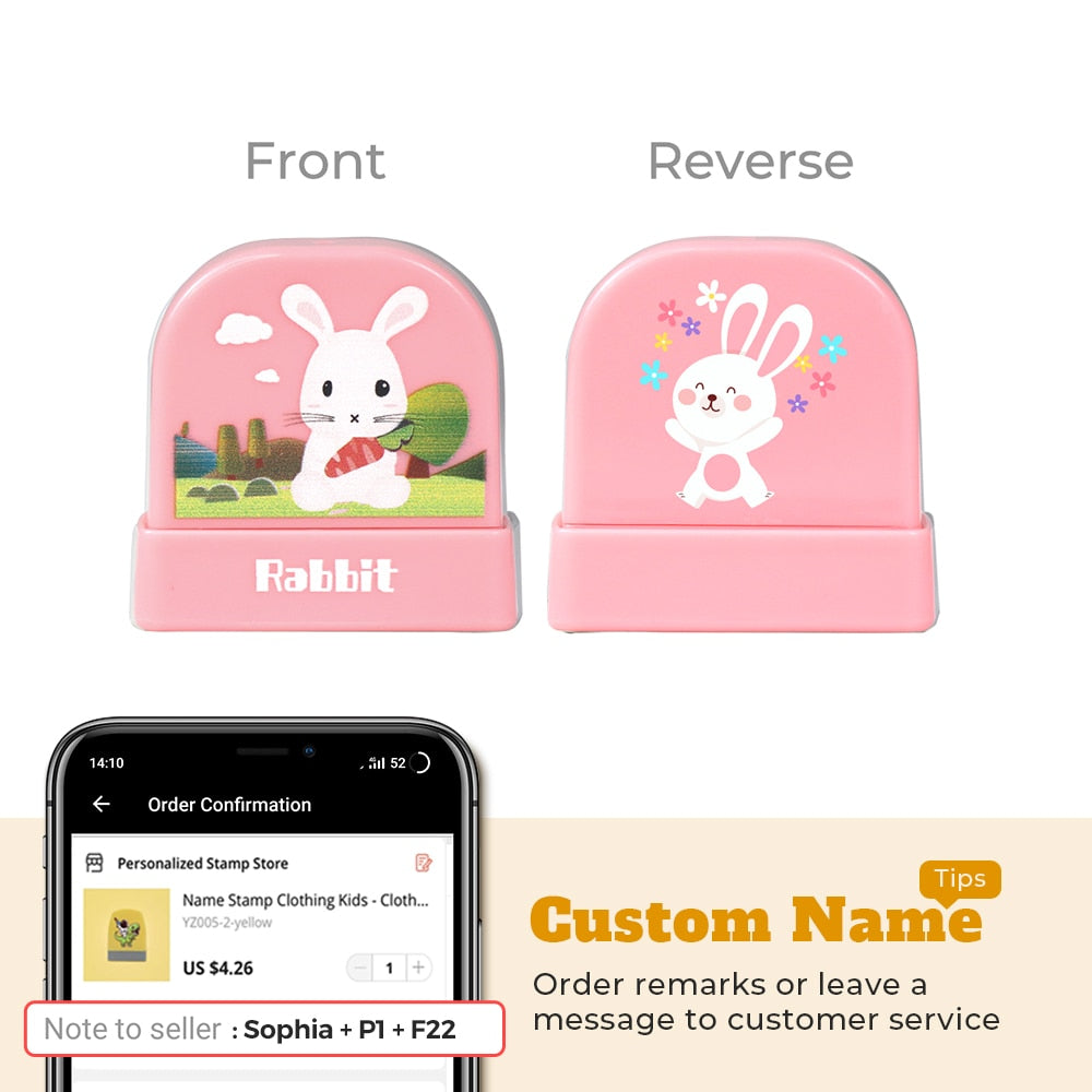 Cartoon Dinosaur Custom Name Stamp For Clothing Personalise For Baby Student Clothes Chapter Children's Seal Cute For Kids