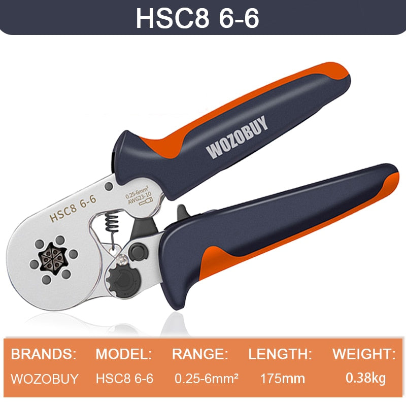 Tubular Terminal Crimping Tools Mini hand Pliers HSC8 6-4 0.25-10mm² 23-7AWG 6-6 0.25-6mm² High Precision Clamp Sets