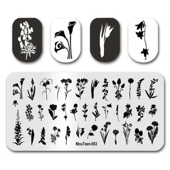 Nail Stamping MouTeen148 Cartoon Big Size Head Disney Nail Plates Stamp King Manicure Set For Nail Art Stamping