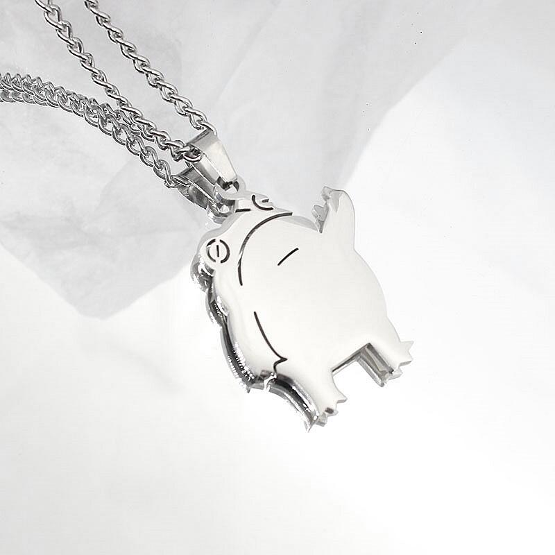 2023 Hip Hop Titanium Steel Pendant Necklace For Women Men Cute Kpop Korean Fashion Doodle Necklace Couple Jewelry Party Gift