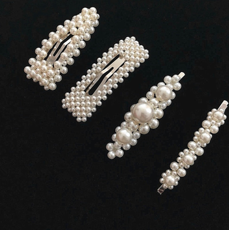 Korean 8 Styles Acrylic Imitation Pearl Women Barrettes Elegant For Female Girl Hair Clip Hairgrips Hair Accessories