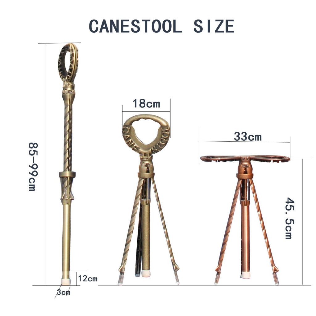 3 in 1 Folding Aluminum Alloy Outdoor Camping Cane Stool Telescopic Walking Stick Baton Chair portable walking stick