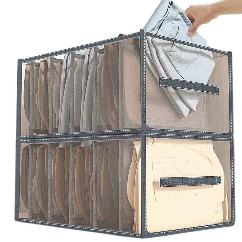 Foldable Drawer Compartment Storage for Socks, Underwear, Bras, Ties, and Baby Clothes with Sock Organizer Drawer Divider