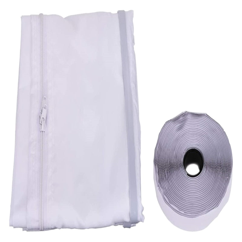 K1KA Sliding Door Sealing Cloth for Portable Air Conditioner and Tumble Dryer Snap Shut Automatically Air Exchange Guards