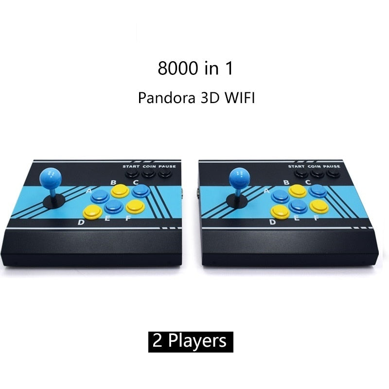 Pandora Box 3D WiFi Arcade Machine 8000 10000 Games Zero Delay 6/8 Buttons Joystick 2 Player Controller Arcade Console