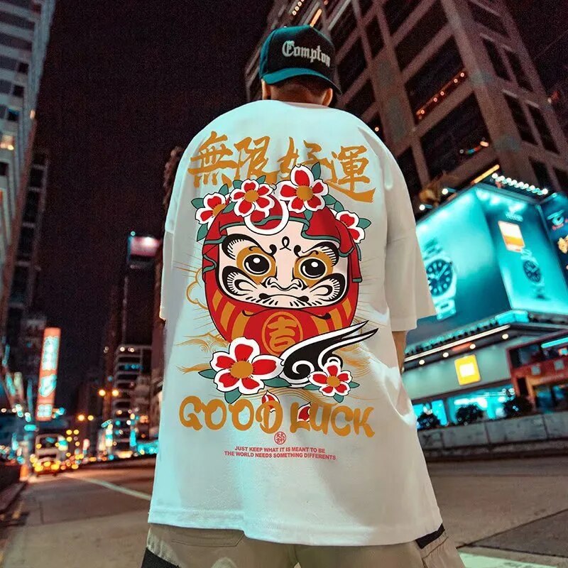 Funny Good Luck Graphic T Shirt For Men Summer Short Sleeve T-Shirt Hip Hop Y2k Tshirt Casual Tops Mens Streetwear Tee Shirt