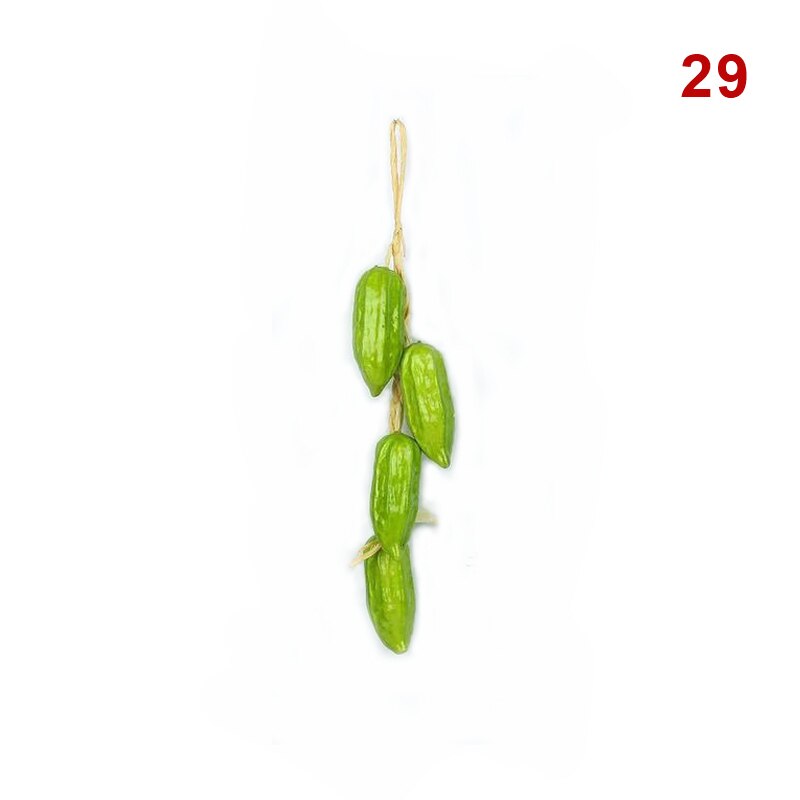 Artificial Simulation Food Vegetables Fake Chili Pepper Fruits Grapes Model Photography Props Room Home Kitchen Wall Decoration