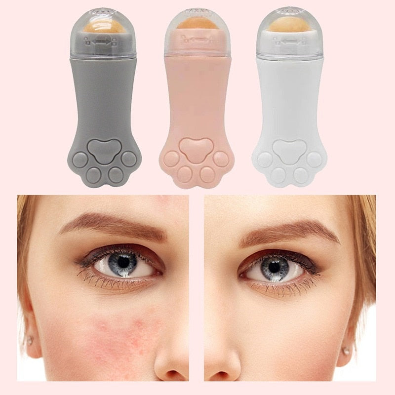 1pcs Face Oil Absorbing Roller Skin Care Tool Volcanic Stone Oil Absorber Washable Facial Oil Removing Care Skin Makeup Tool