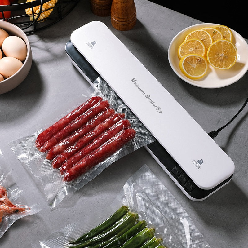 Dry Wet Vacuum Sealer Machine 110V 220V Automatic Household Kitchen Electric Food Vacuum Plastic Packaging Sealers Includ 20 bag