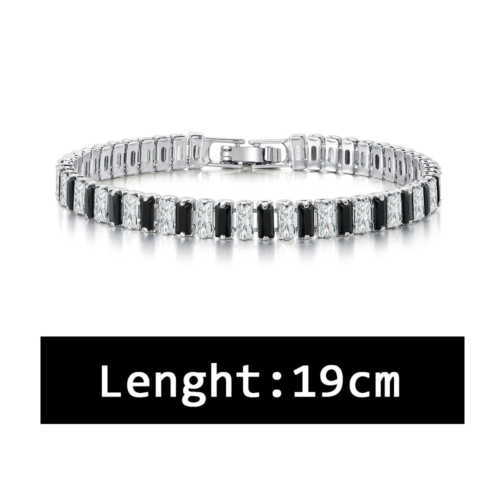 Luxury CZ Tennis Bracelet for Women Gold Color Bangle Korean Style Crystal Hand Chain Fashion Jewelry Zirconia Accessories H167