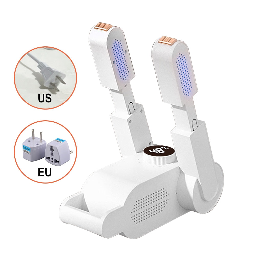 Portable Shoe Dryer Uv Foldable Fast Dry Shoe Heater Dry Deodorant Dehumidifier 360 ° Drying Gloves Socks 220v