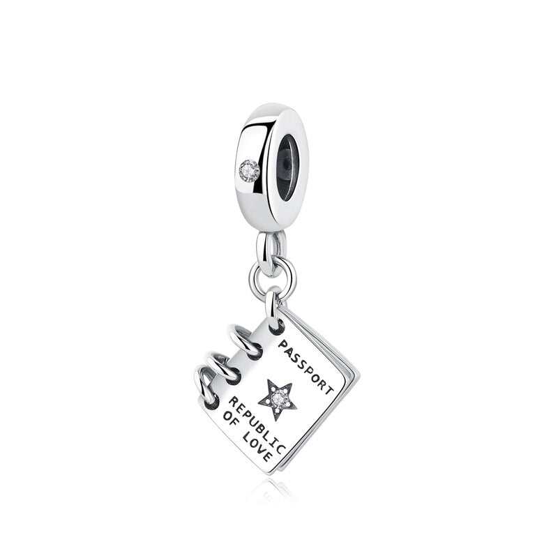 Original 925 Sterling Silver Charm Bead Travel London Bus Camera Suitcase Paris Charms Fit Pandora Bracelets Women Diy Jewelry