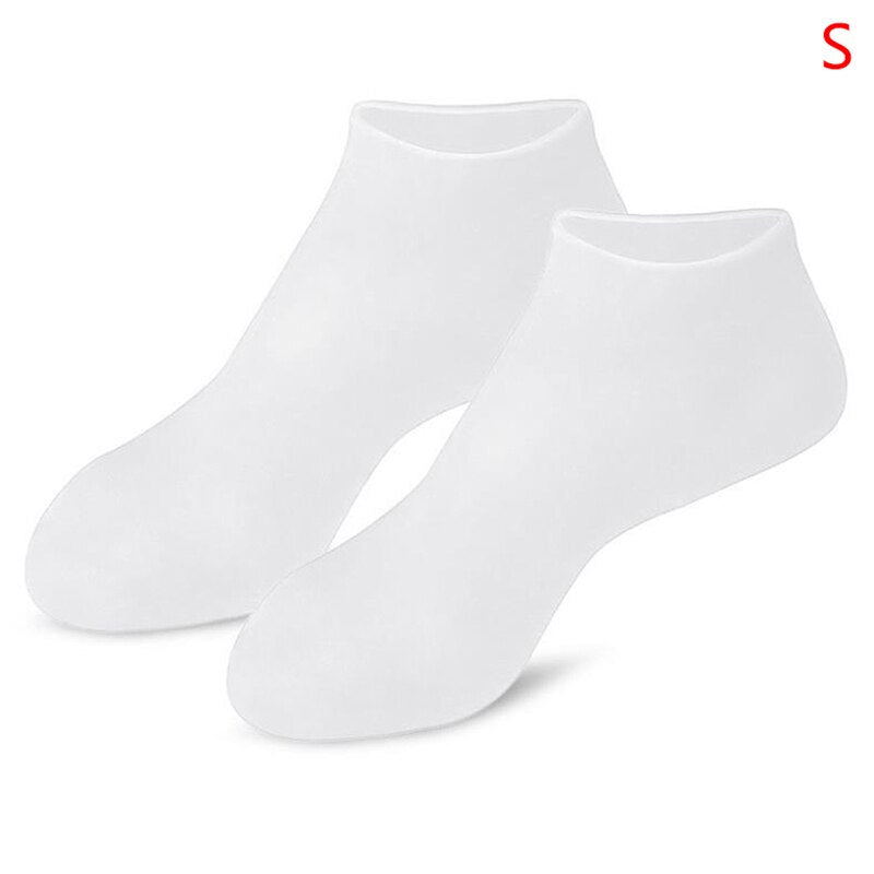 1Pair Feet Care Socks Spa Home Use New Silicone Moisturizing Gel Heel Socks Cracked Foot Skin Care Protectors Anti Cracking