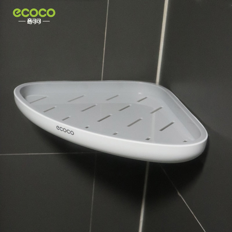 ECOCO Bathroom Storage Shelf Shower Snap Up Corner Shelf Shampoo Holder Basket Shelf Wall Shelves for Shelving Kitchen