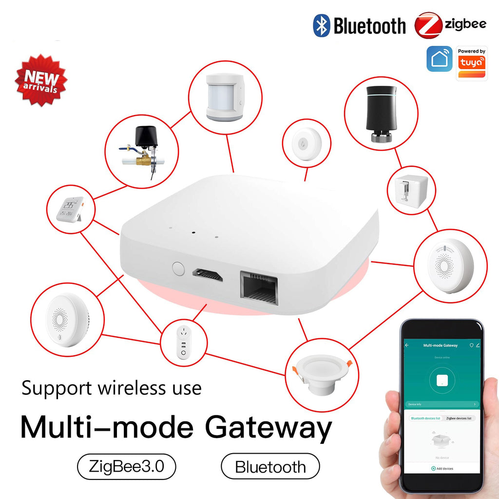 MOES Tuya ZigBee/BLE Smart Gateway Hub Smart Home Bridge Smart Life APP Wireless Remote Controller Works with Alexa Google Home