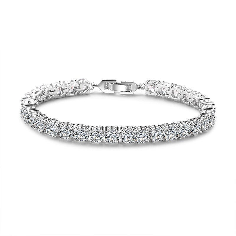 UILZ New Cubic Zirconia Tennis Bracelet & Bangles For Women  Shiny CZ Crystal Fashion Lady Jewelry Pulseras Mujer CBP50K